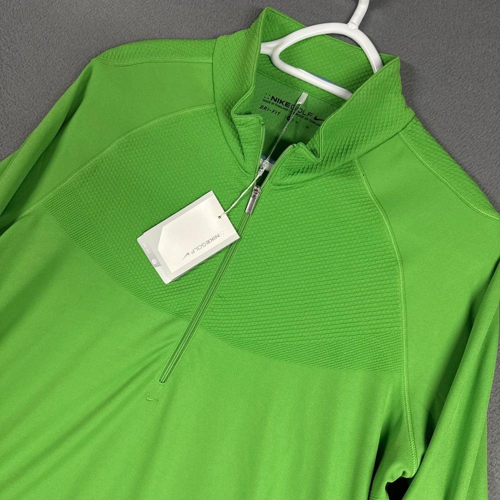 Nike Golf Pullover Womens XL Green Sporty Dri-FIT 1/4 Zip Stretch Polyester NWT